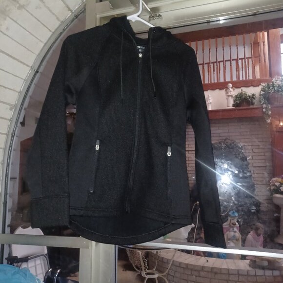 Swiss Tech Sweaters - Swiss Tech Women's Hooded Sweater SZ XS Rich Black